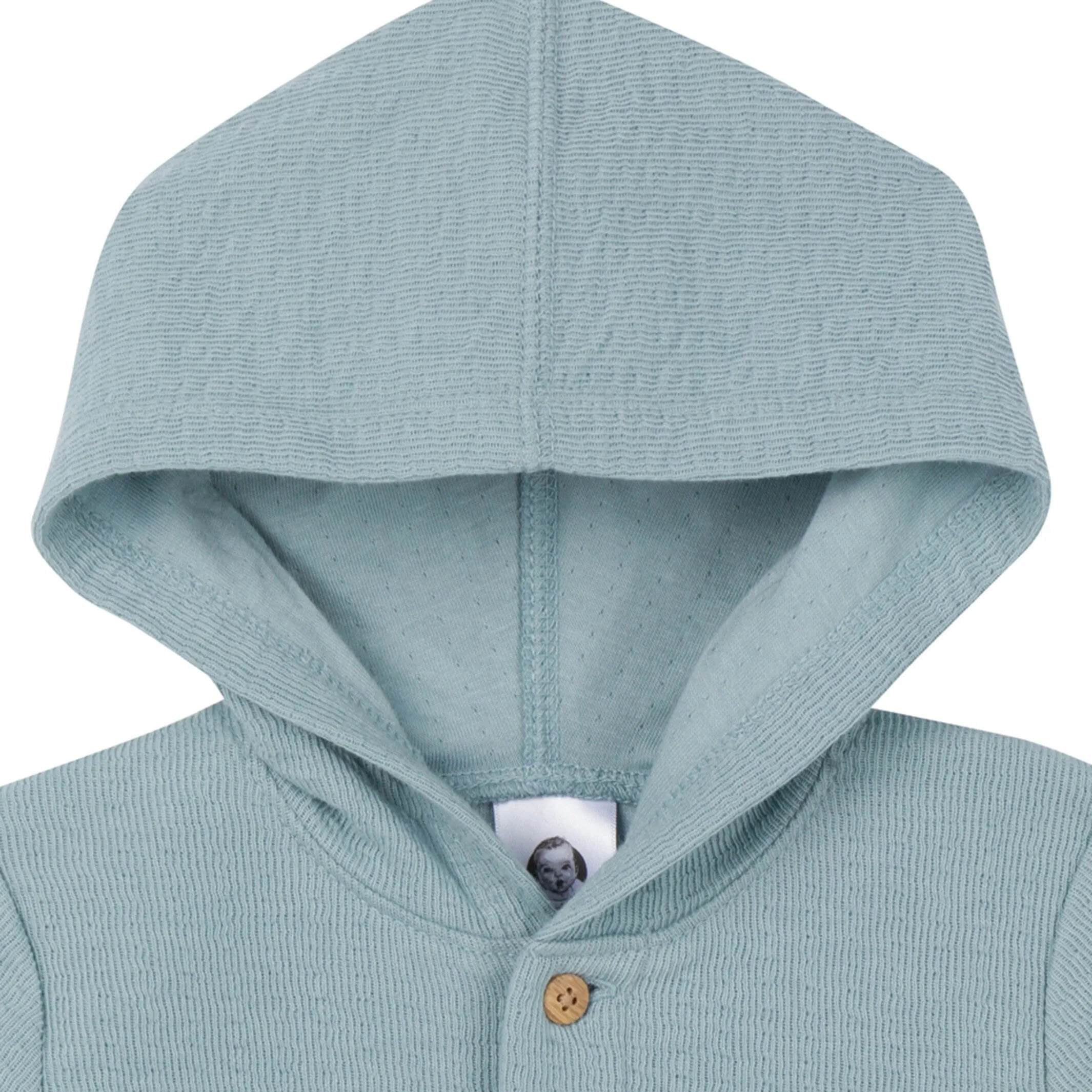 Baby Boys Blue Hooded Romper Gerber Childrenswea