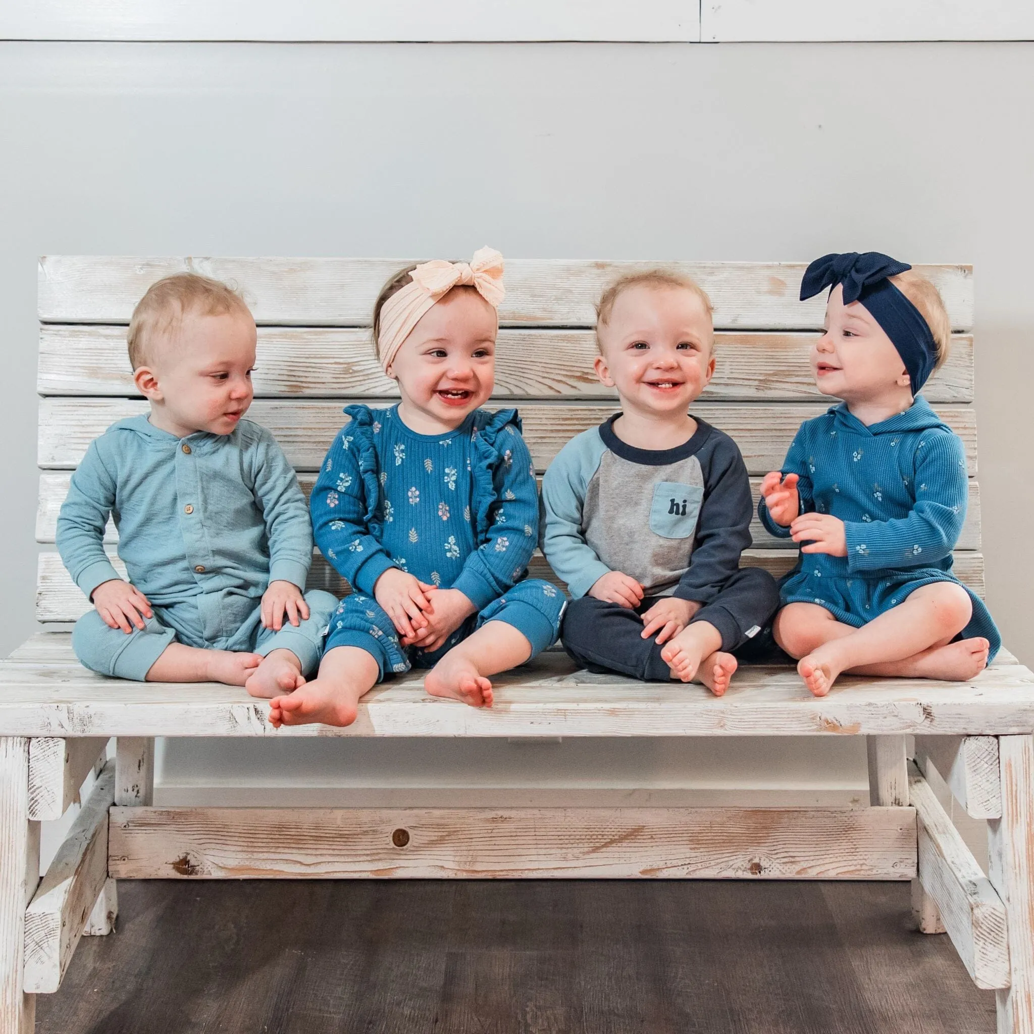Baby Boys Blue Hooded Romper Gerber Childrenswea