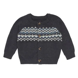 Baby Boys Dark Grey Heather Fair Isle Sweater Gerber Childrenswea
