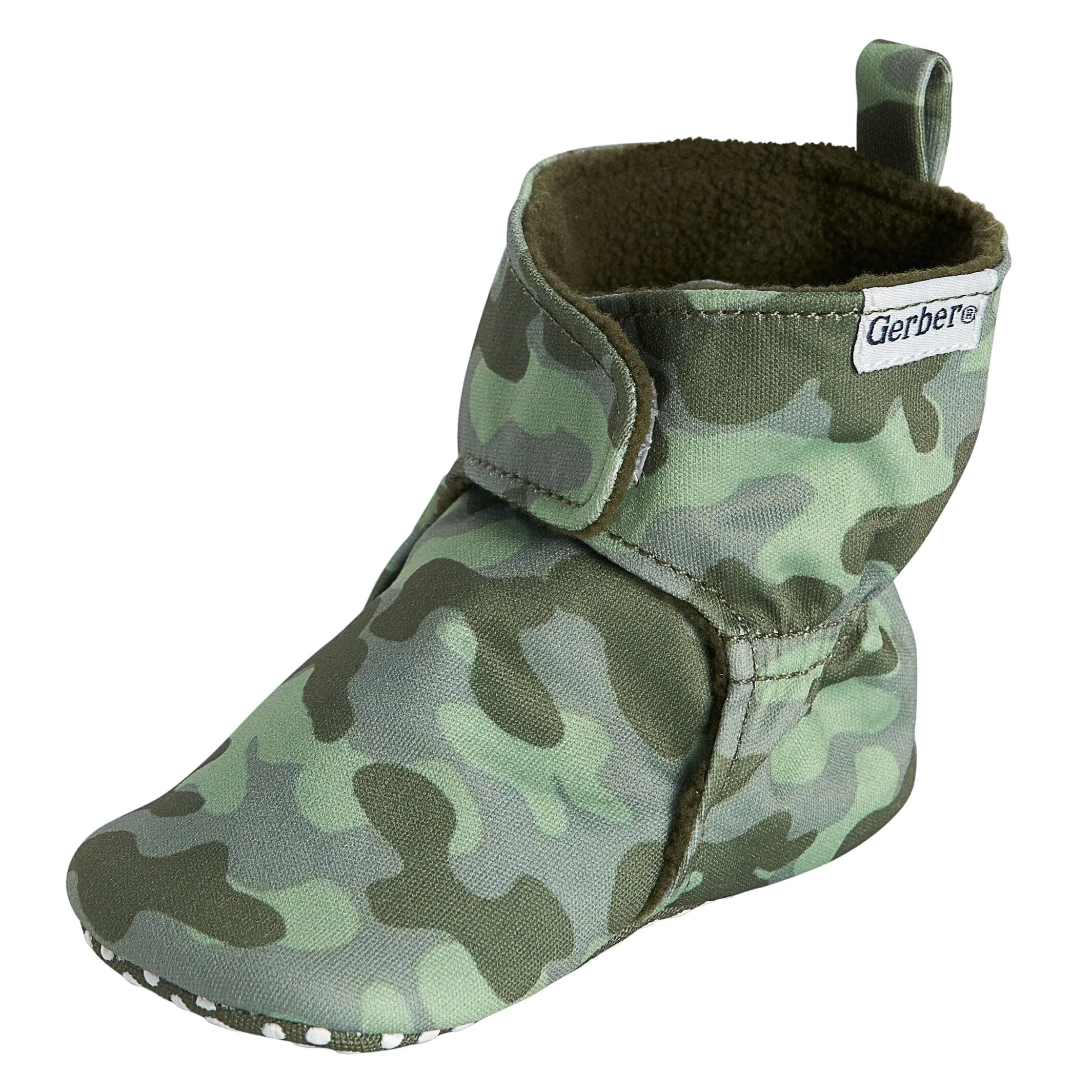 Baby Boys Green Camo Soft Booties Gerber Childrenswea