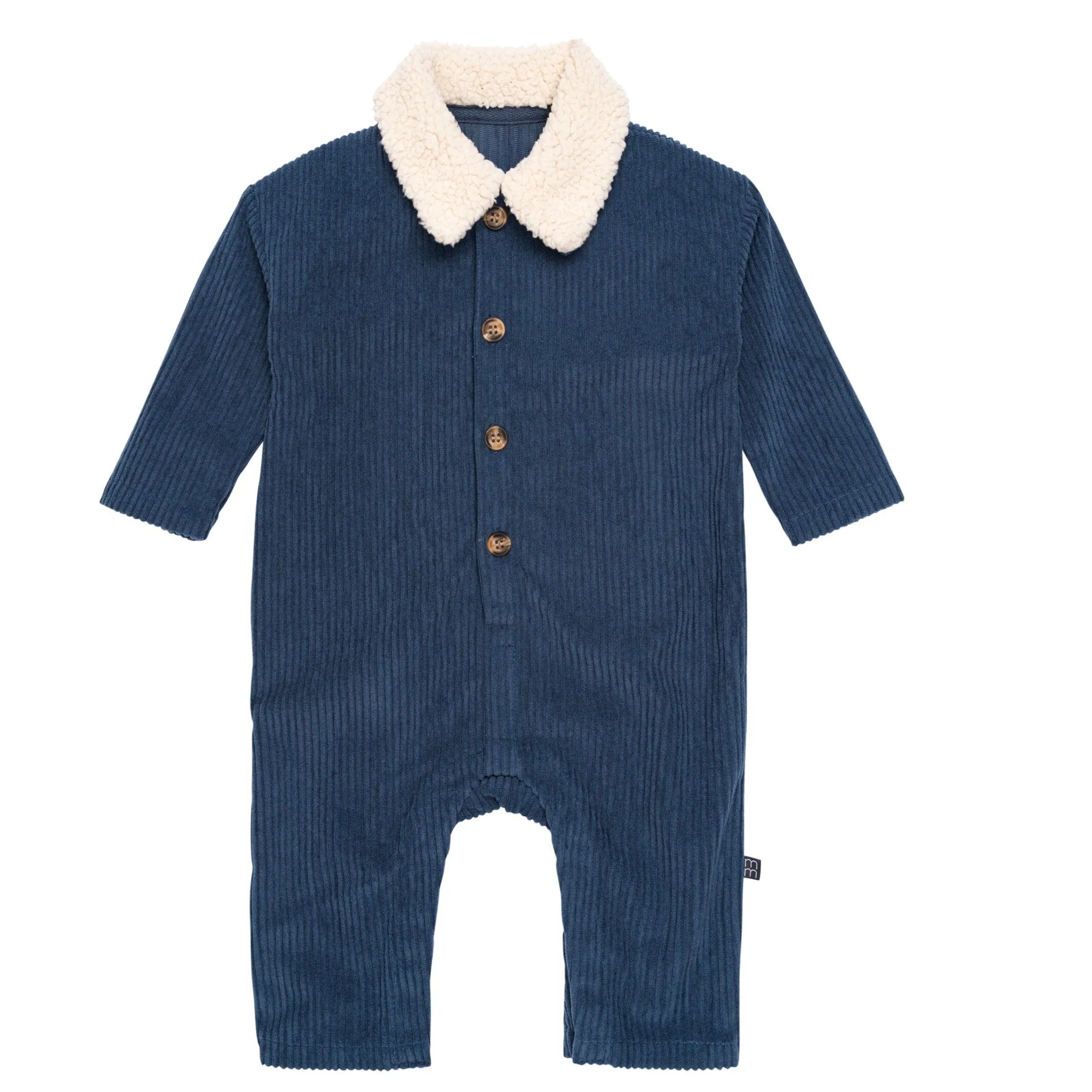 Baby Boys Navy Sherpa Collar Corduroy Romper Gerber Childrenswea