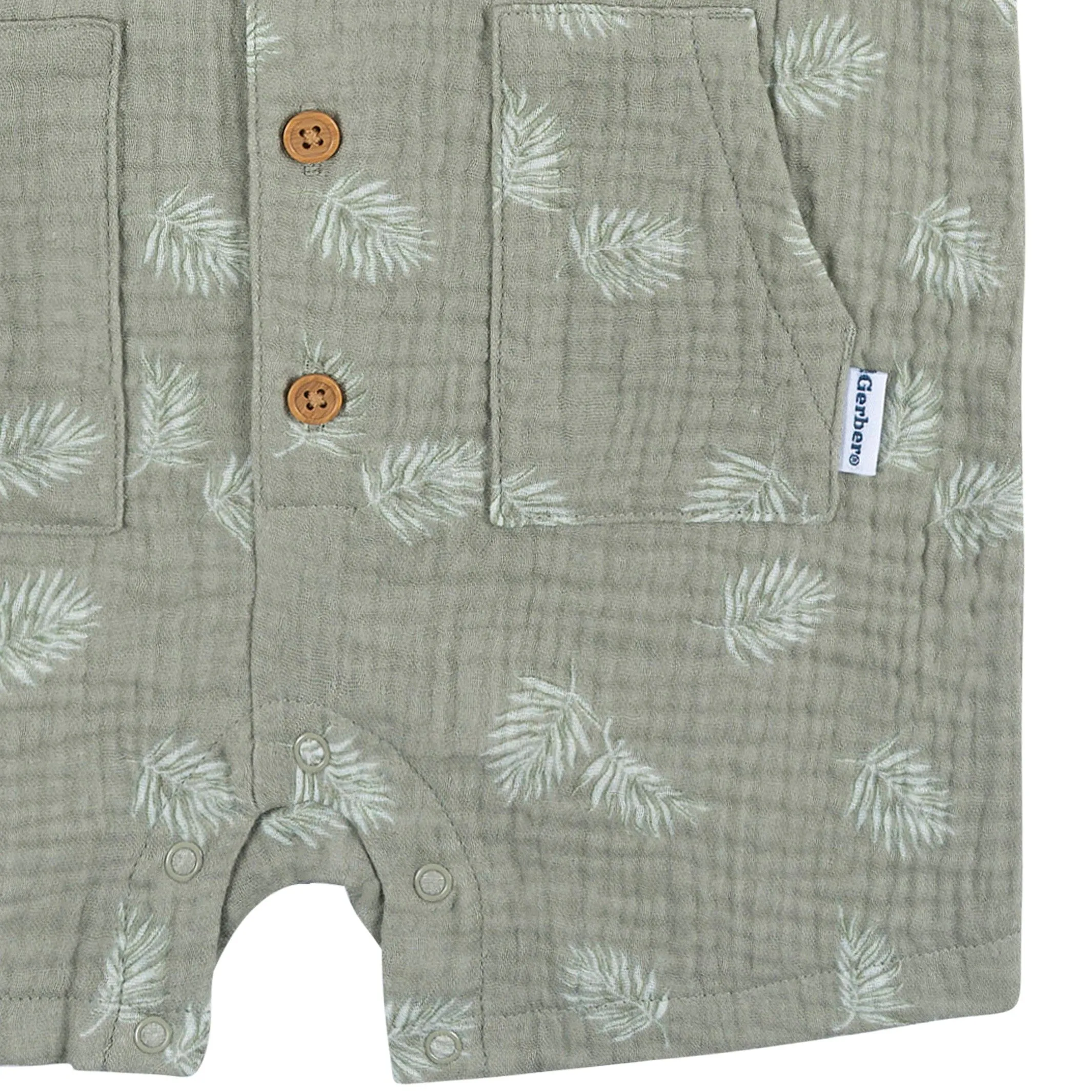Baby Boys Palms Hooded Romper Gerber Childrenswea