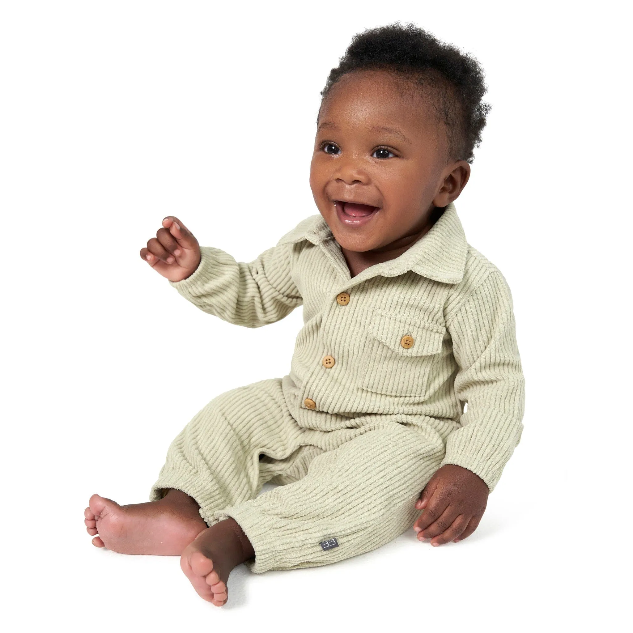Baby Boys Sage Corduroy Romper Gerber Childrenswea