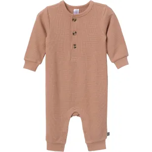 Baby Boys Taupe Waffle Slouch Romper Gerber Childrenswea