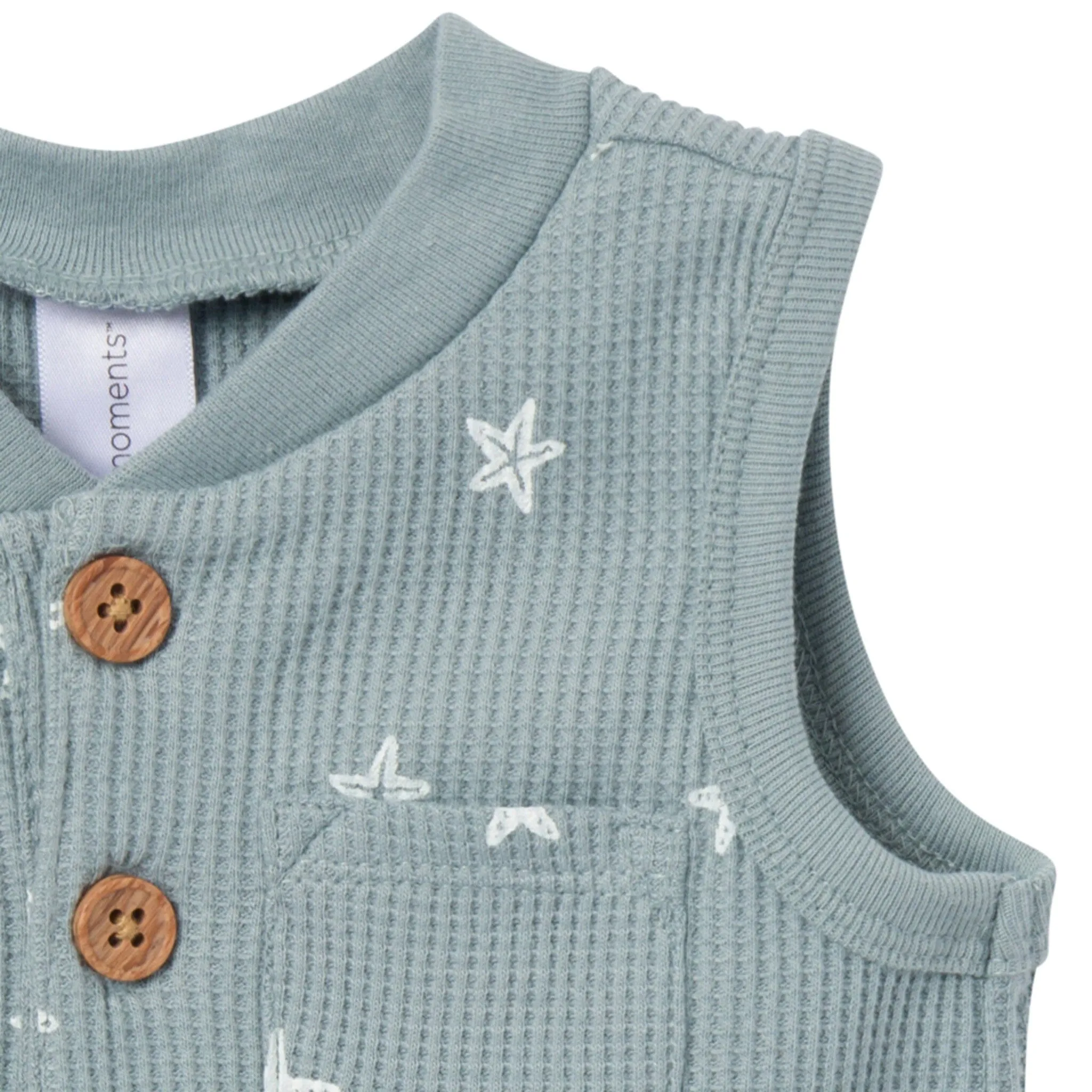 Baby Boys Teal Starfish Sleeveless Romper Gerber Childrenswea