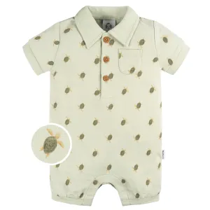 Baby Boys Turtle Collared Romper Gerber Childrenswea