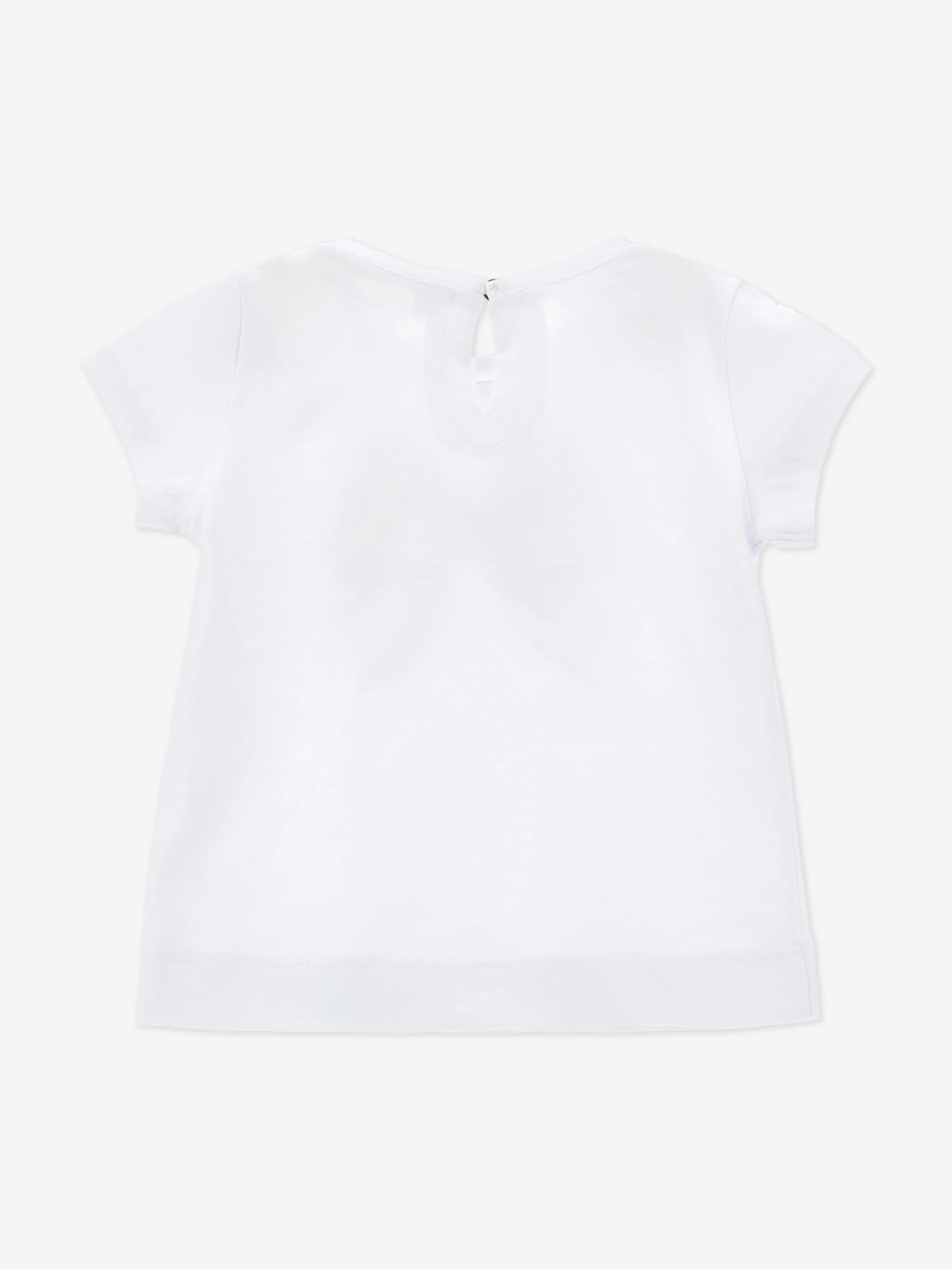 Baby Girls Bow Print T-Shirt in White