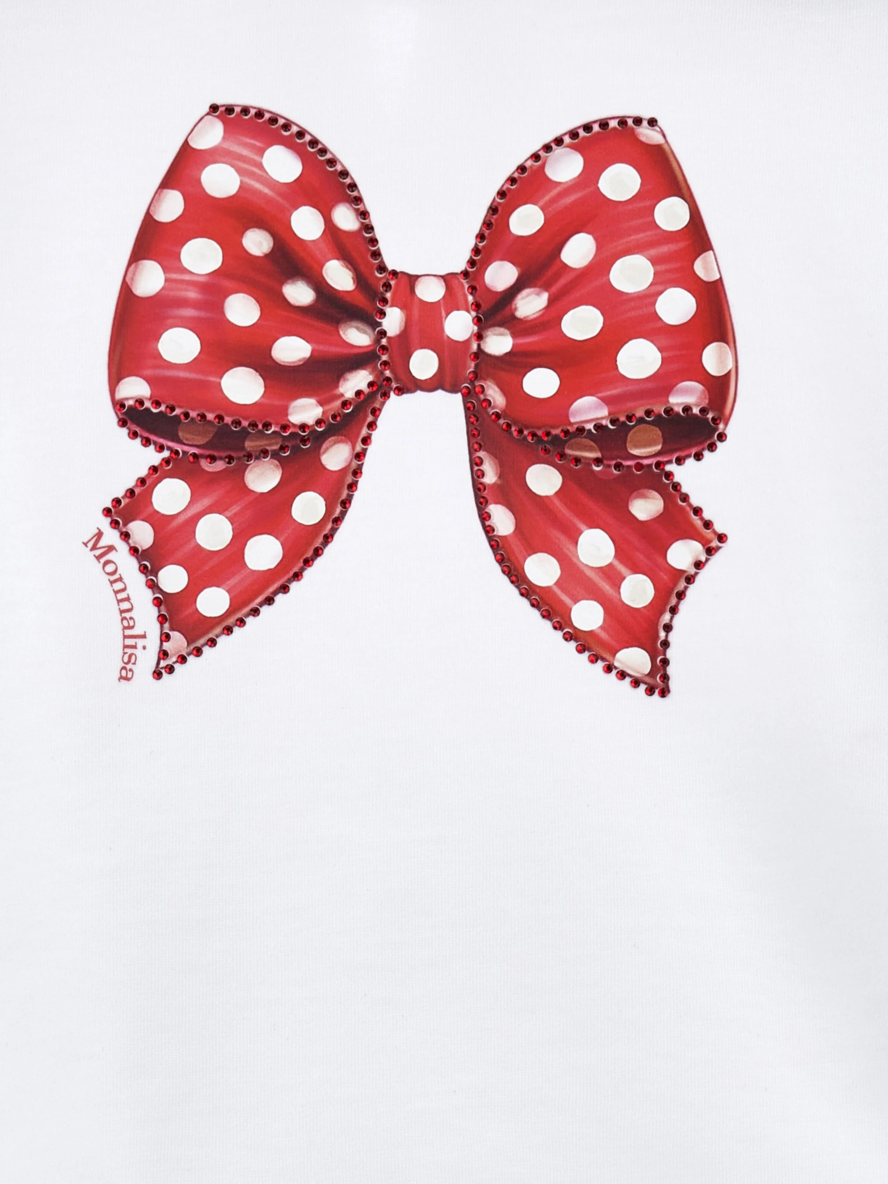 Baby Girls Bow Print T-Shirt in White