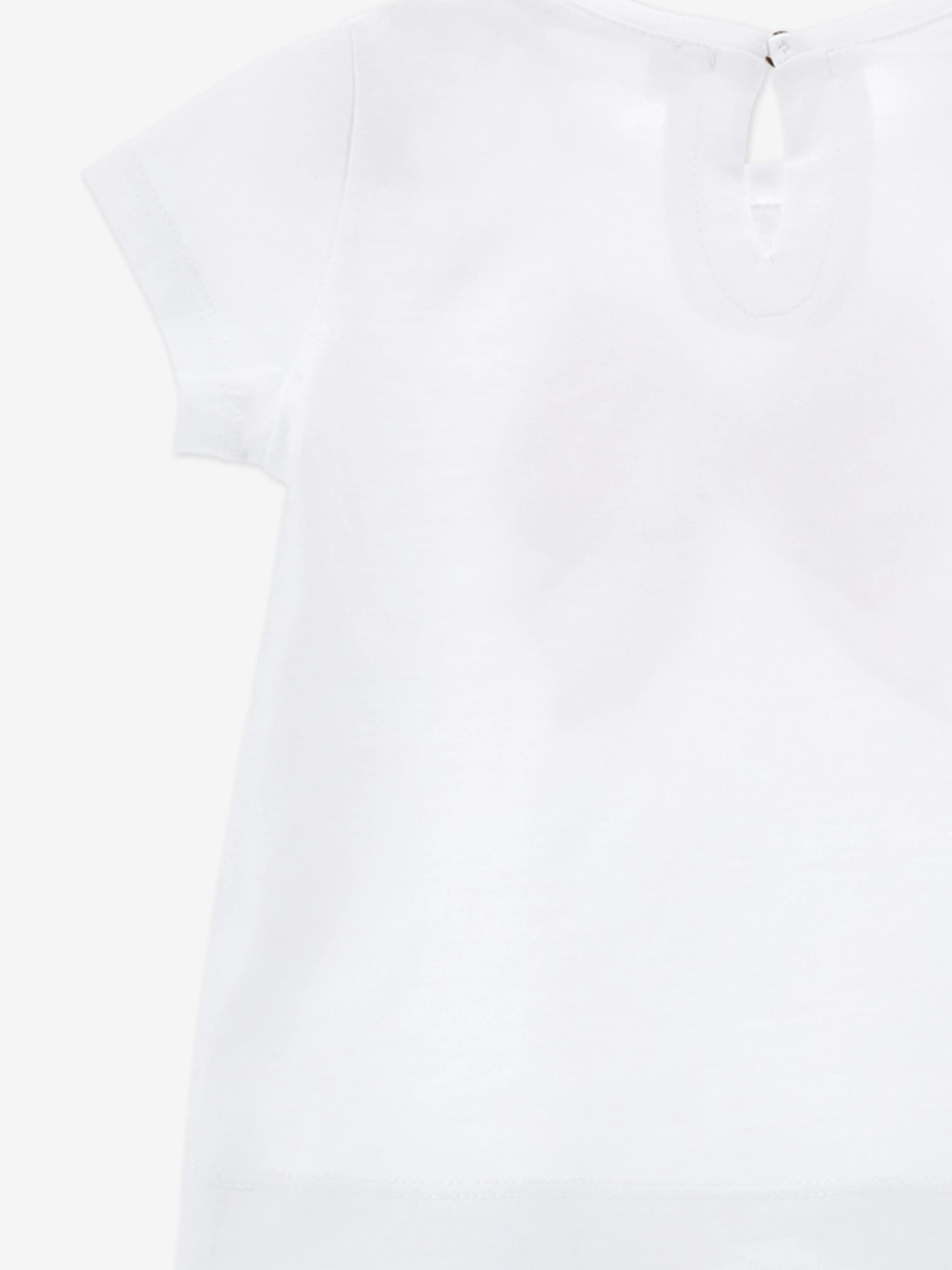 Baby Girls Bow Print T-Shirt in White
