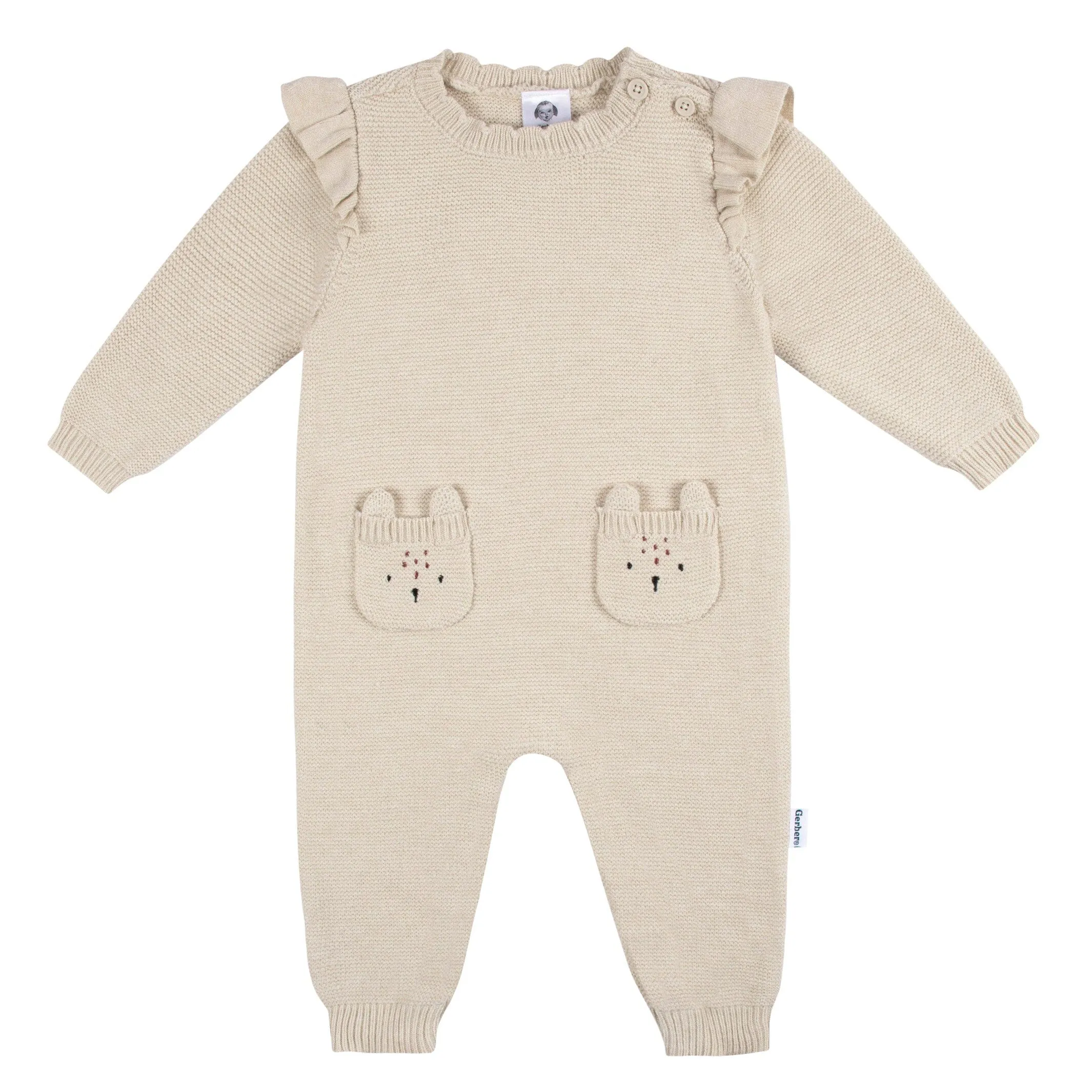 Baby Girls Deer Sweater Knit Romper Gerber Childrenswea