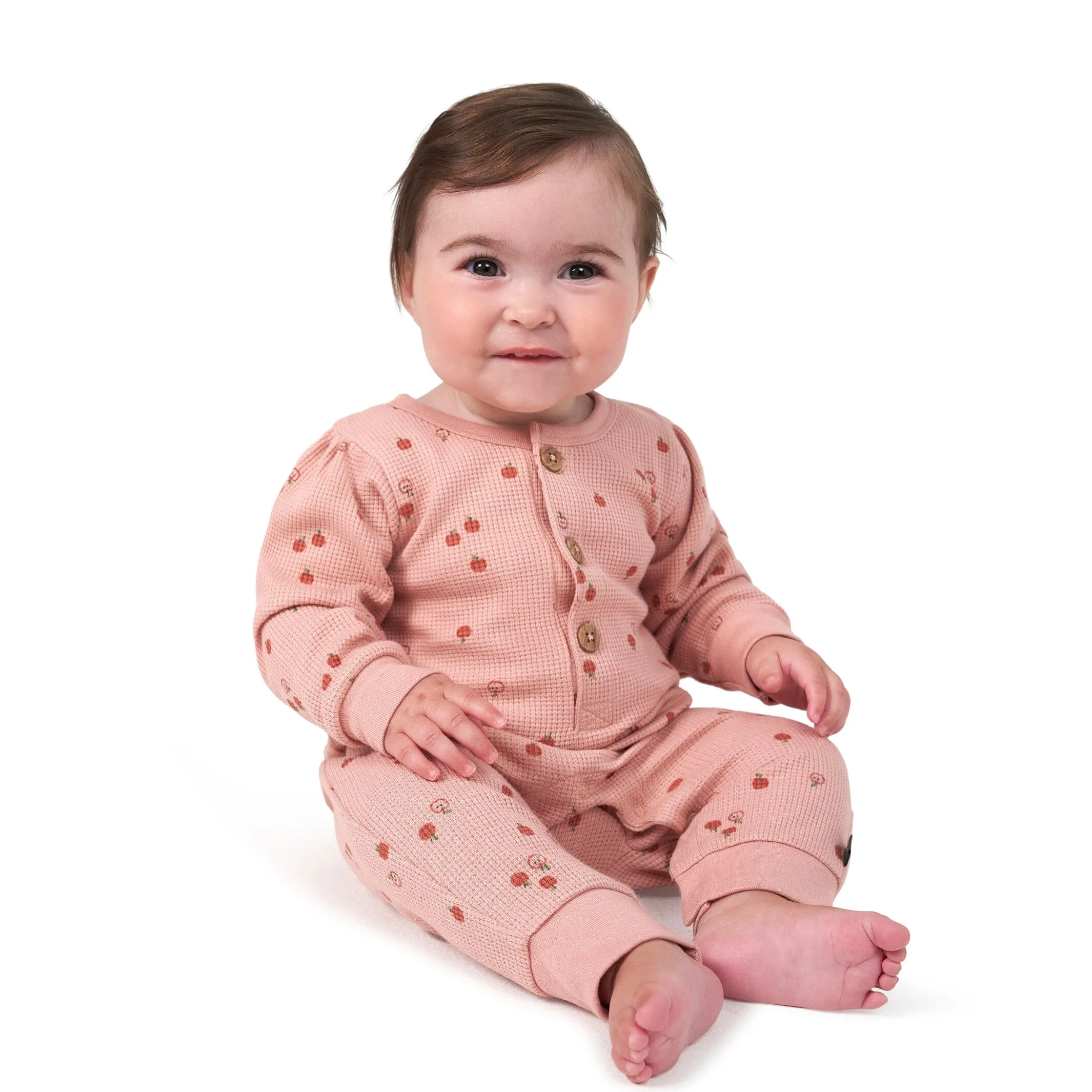 Baby Girls Little Apples Waffle Romper Gerber Childrenswea