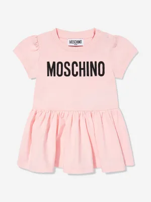 Baby Girls Logo Skater Dress in Pink