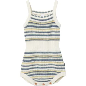 Baby Girls Medium Teal Stripe Crochet Sunsuit Romper Gerber Childrenswea