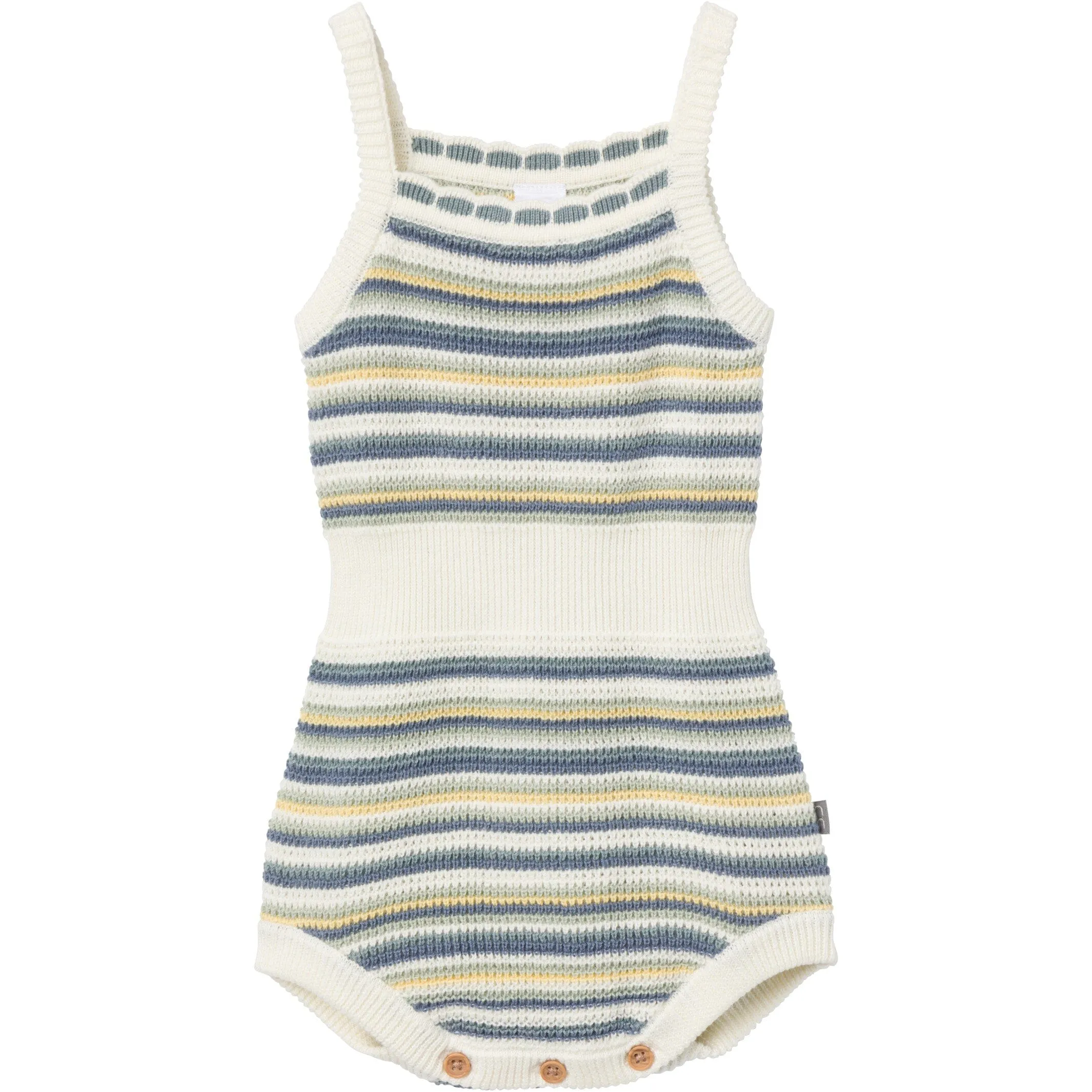 Baby Girls Medium Teal Stripe Crochet Sunsuit Romper Gerber Childrenswea