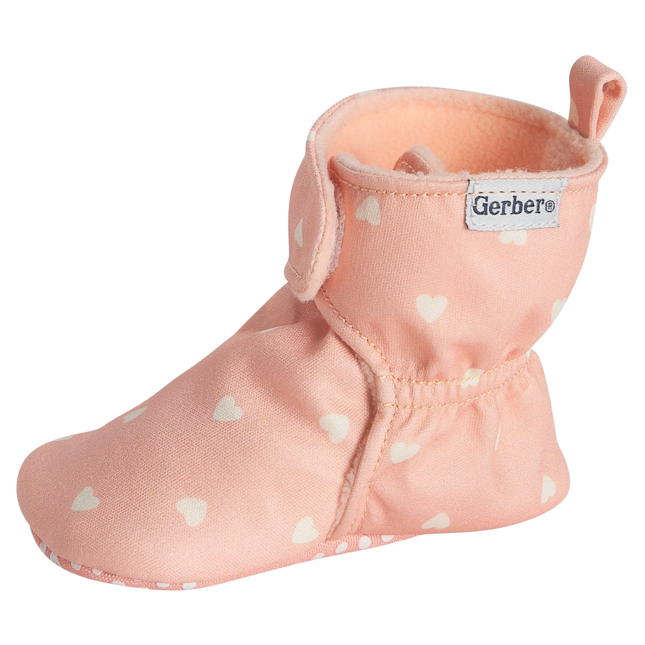 Baby Girls Pink Hearts Soft Booties Gerber Childrenswea