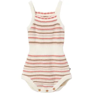 Baby Girls Pink Stripe Crochet Sunsuit Romper Gerber Childrenswea