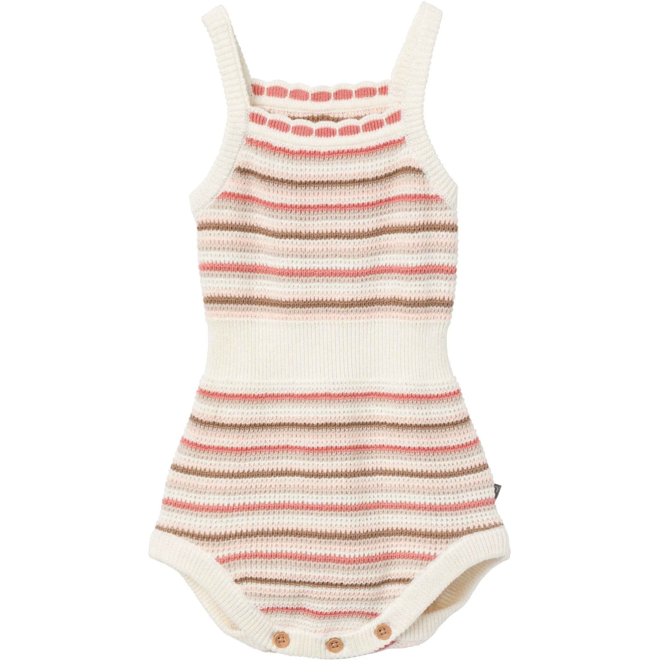 Baby Girls Pink Stripe Crochet Sunsuit Romper Gerber Childrenswea