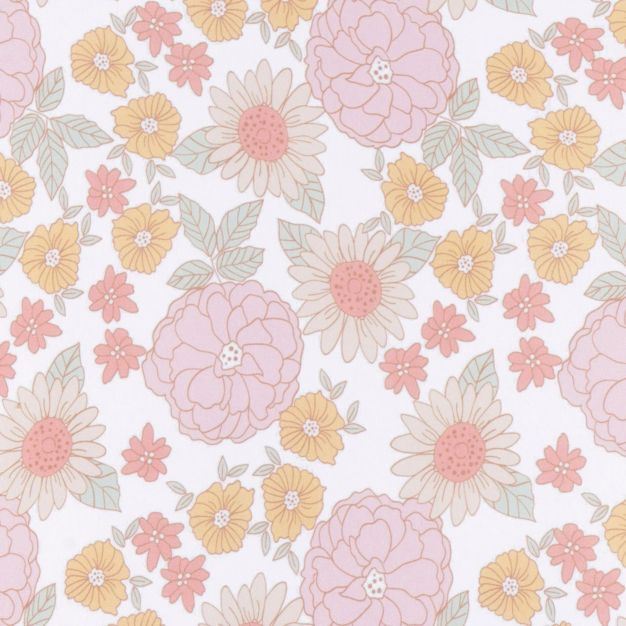 Baby Girls Retro Floral Crib Sheet Gerber Childrenswea