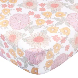 Baby Girls Retro Floral Crib Sheet Gerber Childrenswea
