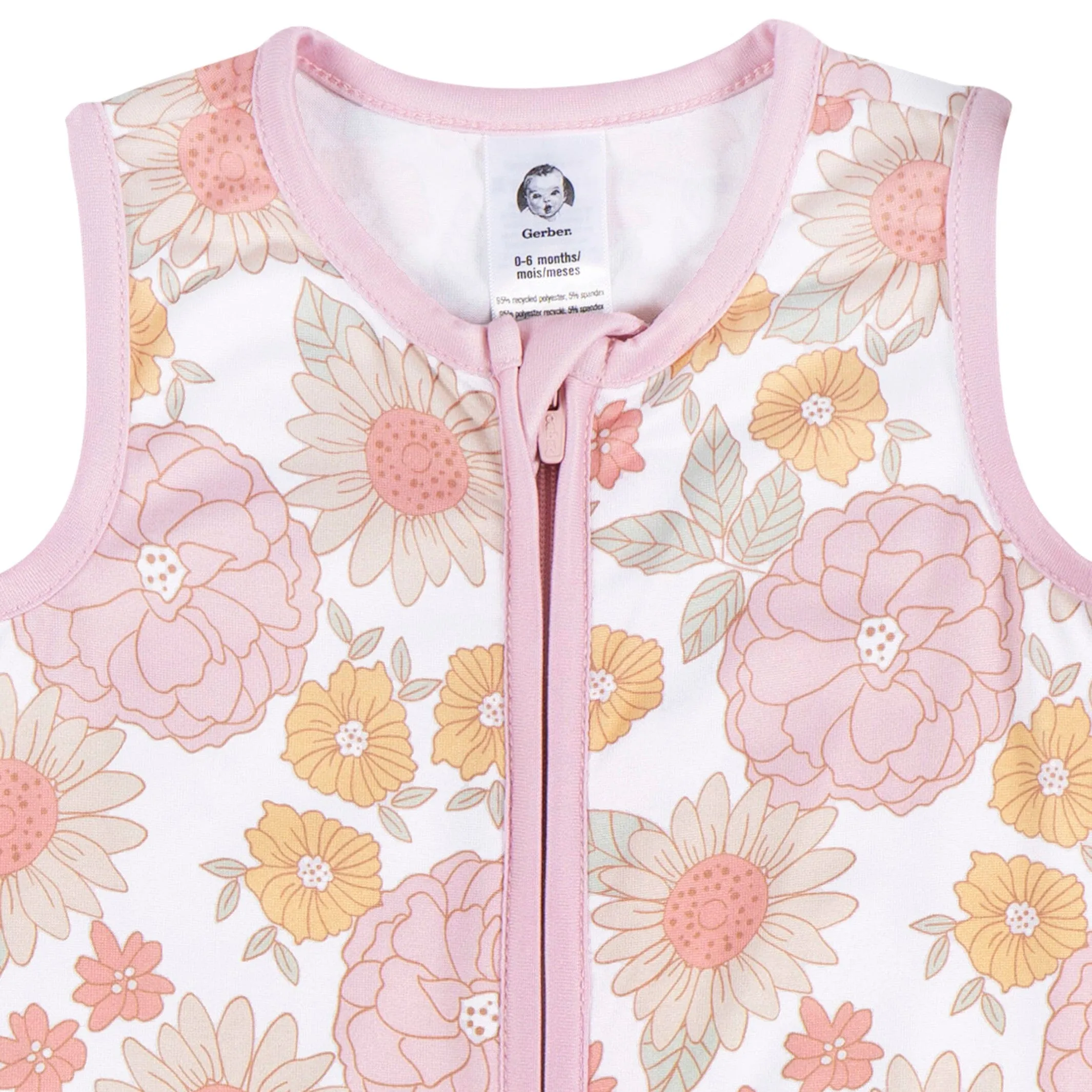 Baby Girls Retro Floral Sleepbag Wearable Blanket Gerber Childrenswea