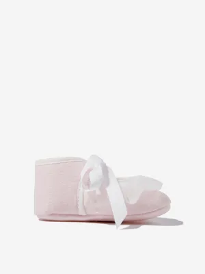 Baby Girls Ruffle Pre-Walker Shoes in Pink