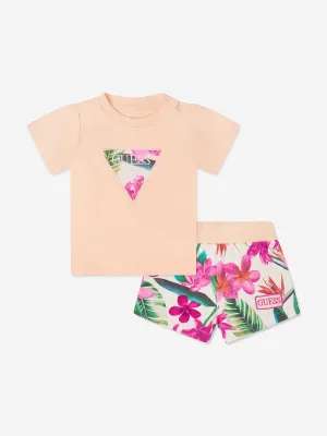 Baby Girls Short Set in Orange