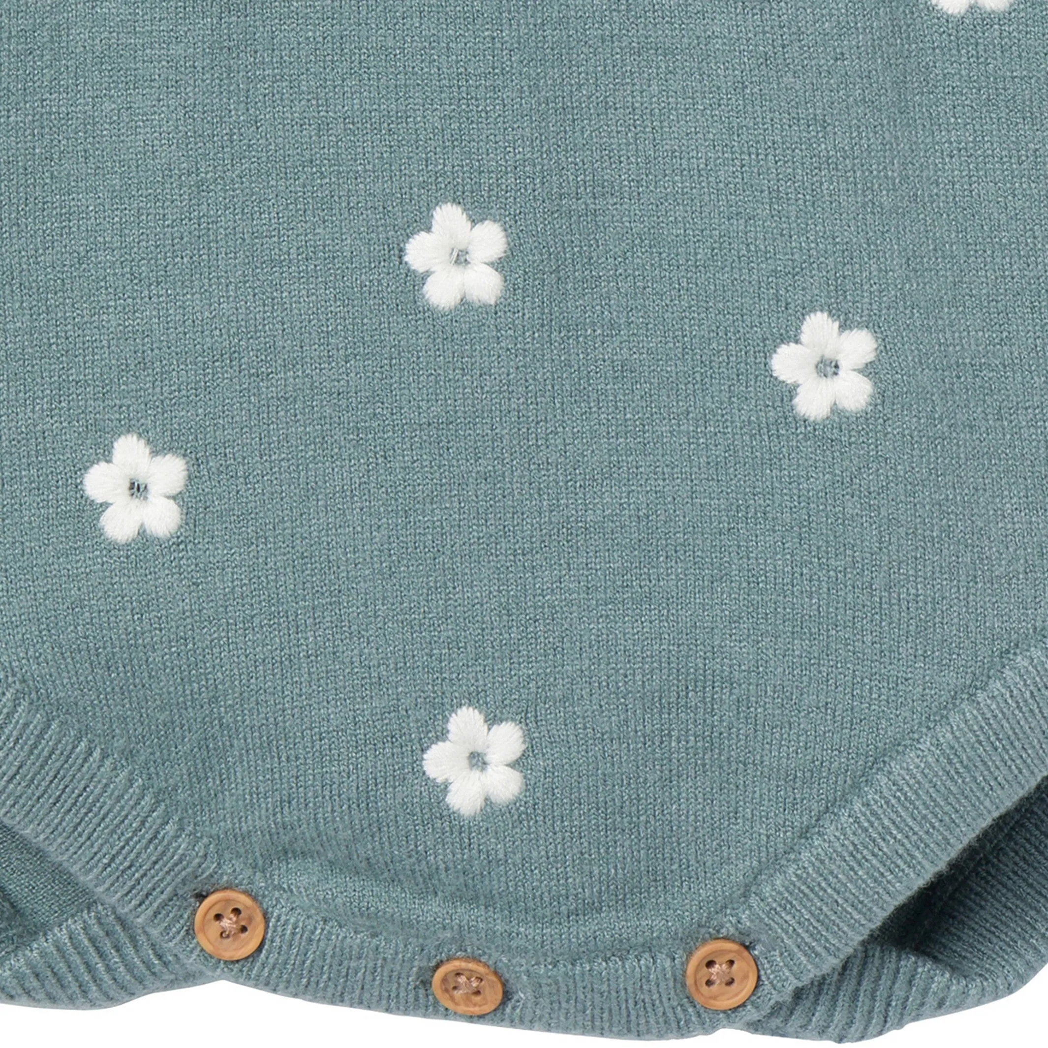 Baby Girls Teal Floral Jersey Sunsuit Romper Gerber Childrenswea