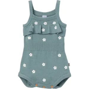 Baby Girls Teal Floral Jersey Sunsuit Romper Gerber Childrenswea