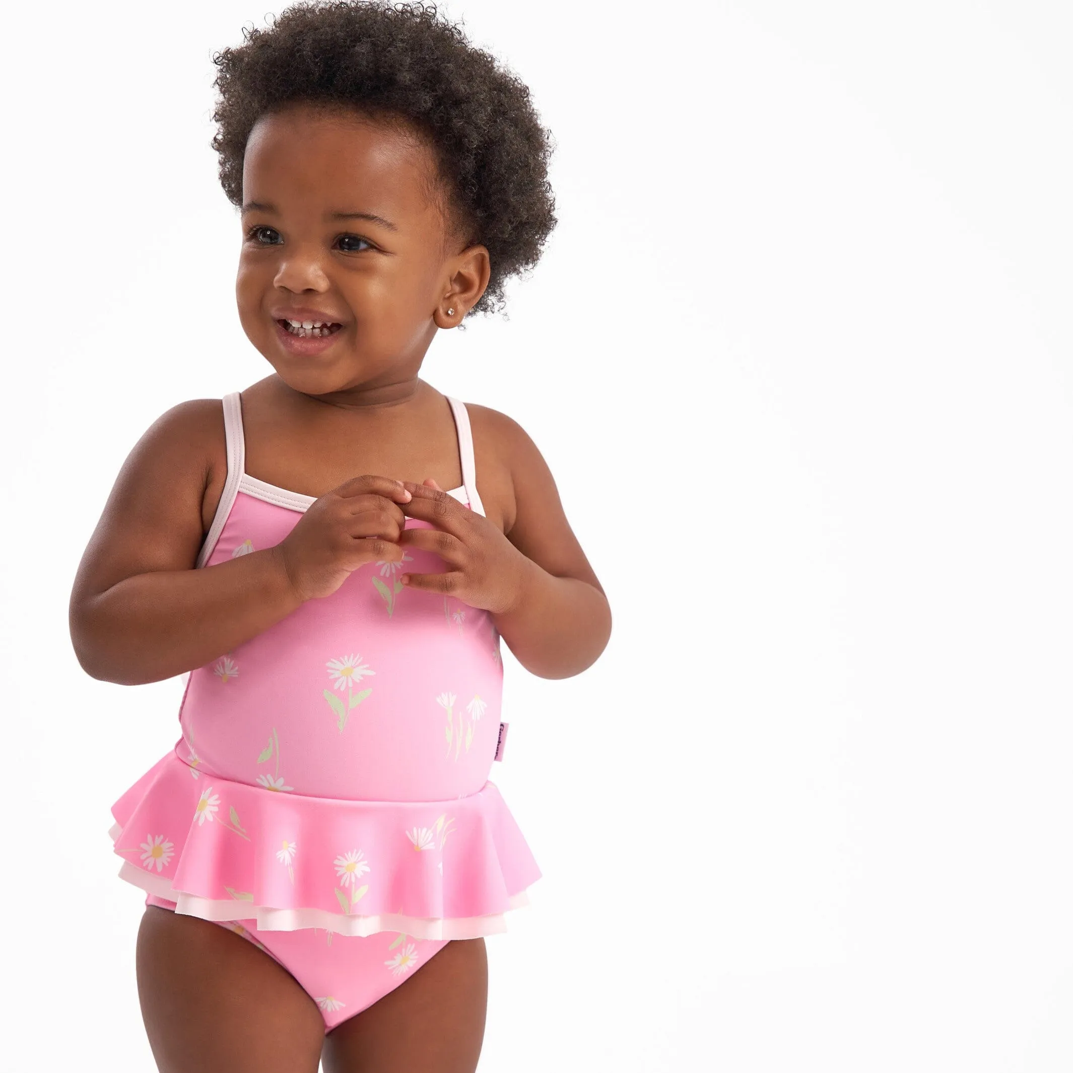 Baby Girls UPF 50  Daisies One-Piece Swimsuit Gerber Childrenswea
