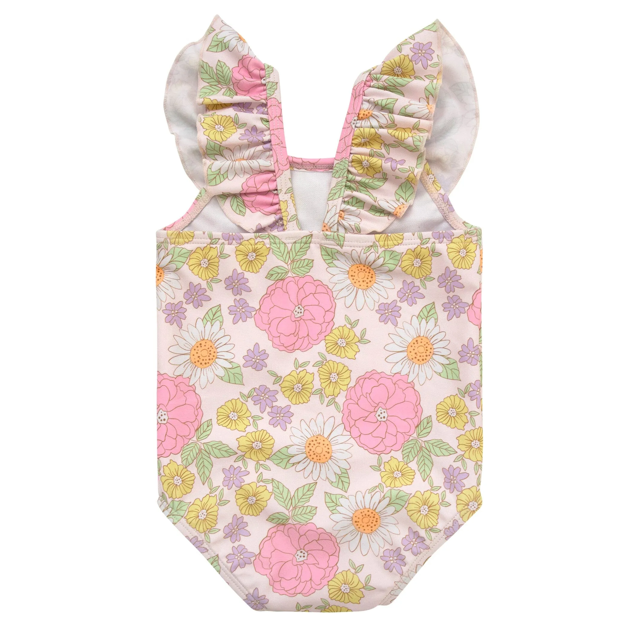 Baby Girls UPF 50  Retro Floral One-Piece Swimsuit Gerber Childrenswea