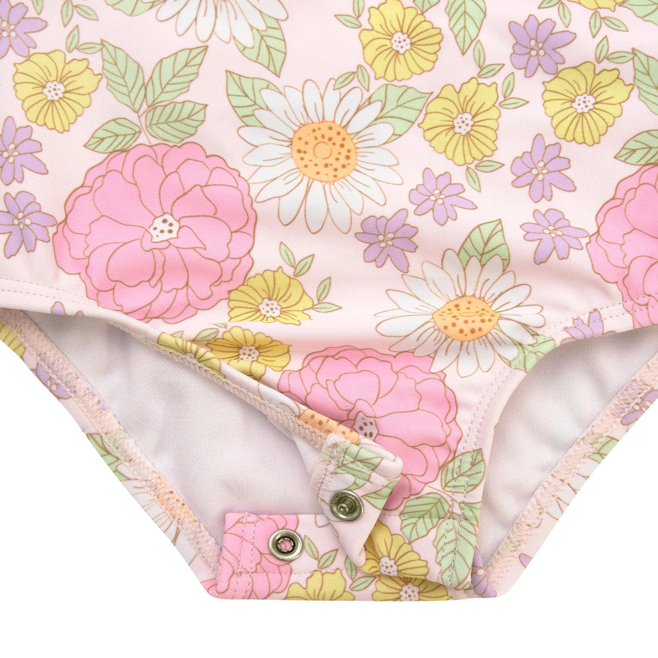 Baby Girls UPF 50  Retro Floral One-Piece Swimsuit Gerber Childrenswea