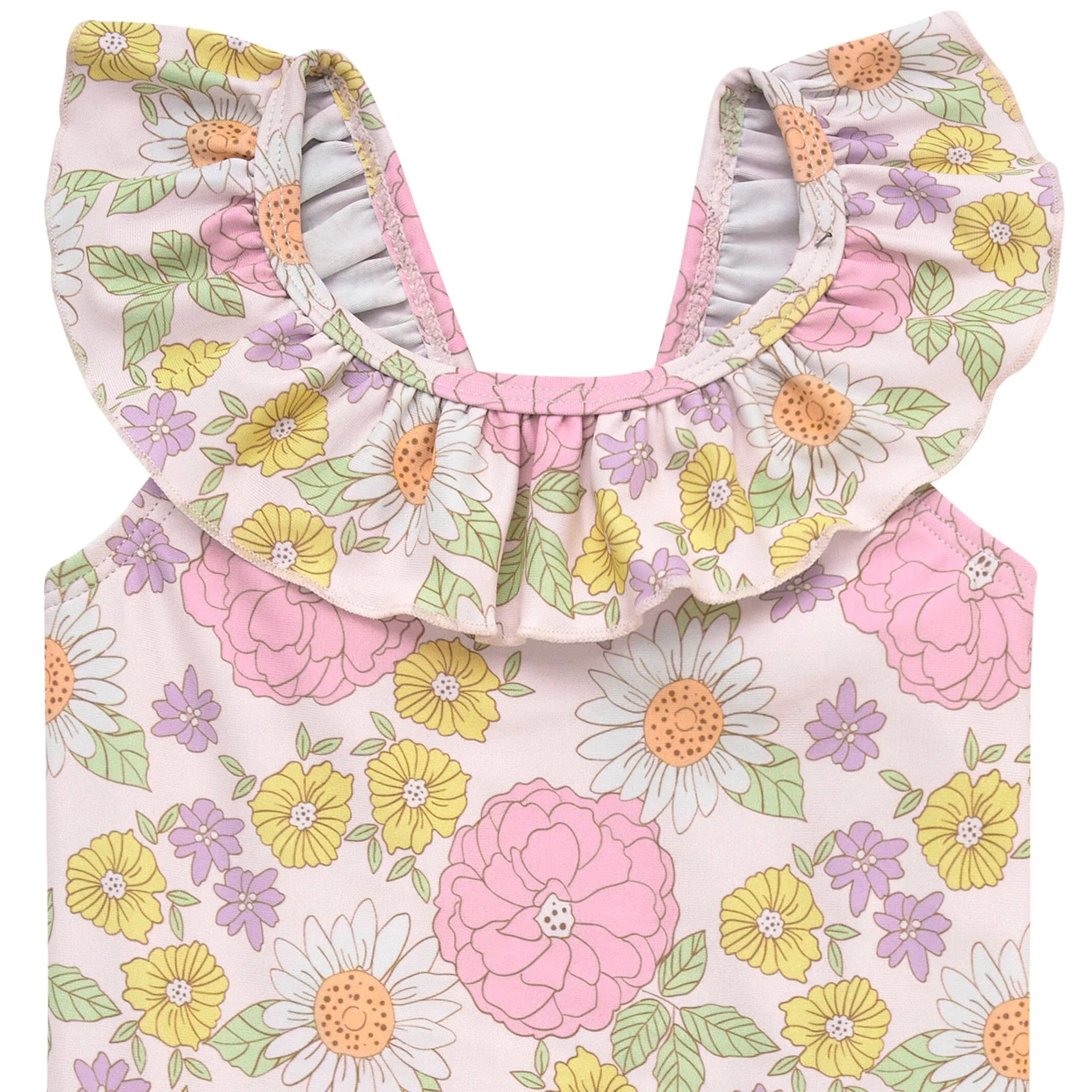 Baby Girls UPF 50  Retro Floral One-Piece Swimsuit Gerber Childrenswea
