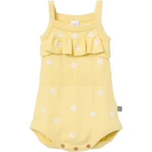 Baby Girls Yellow Floral Jersey Sunsuit Romper Gerber Childrenswea
