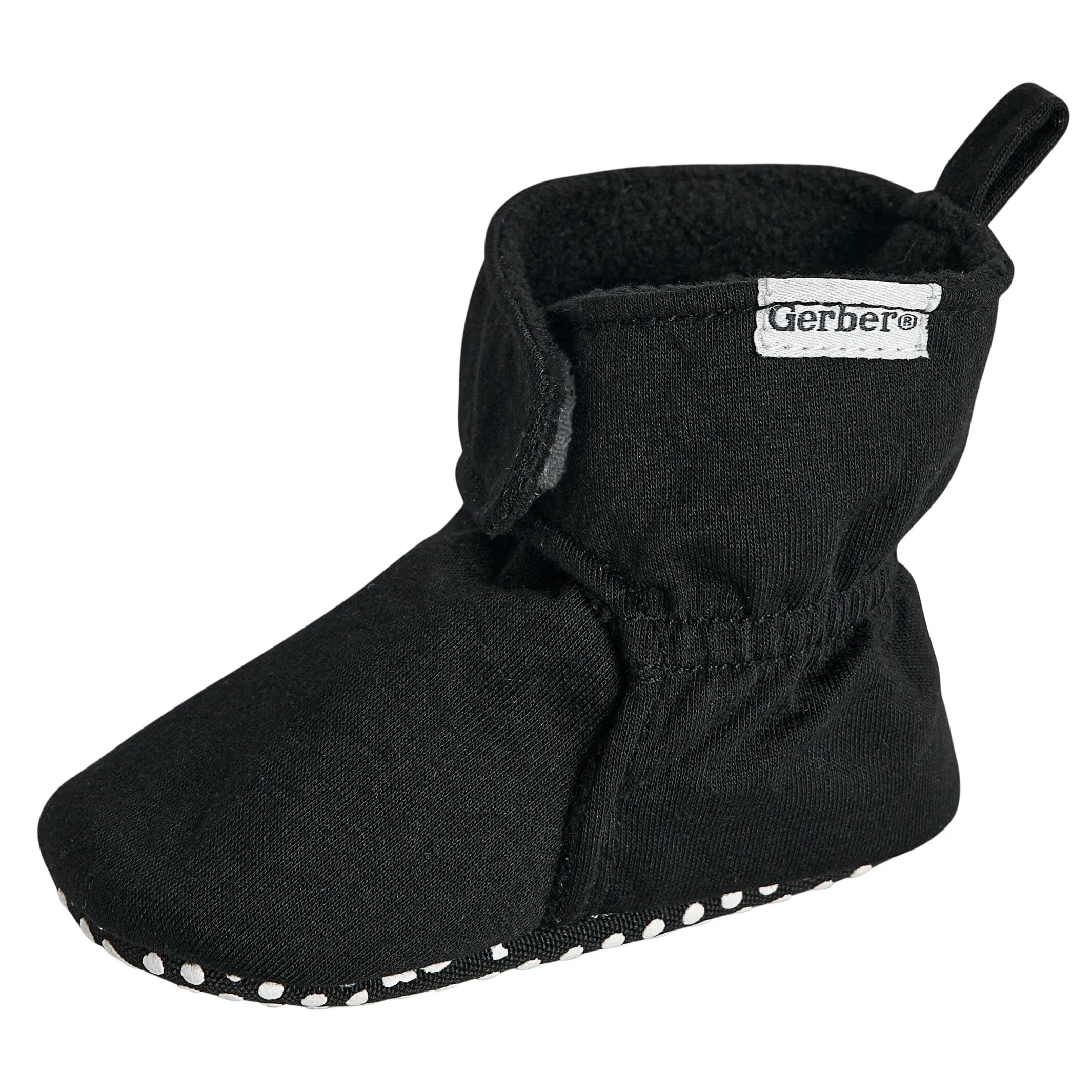 Baby Neutral Black Soft Booties Gerber Childrenswea