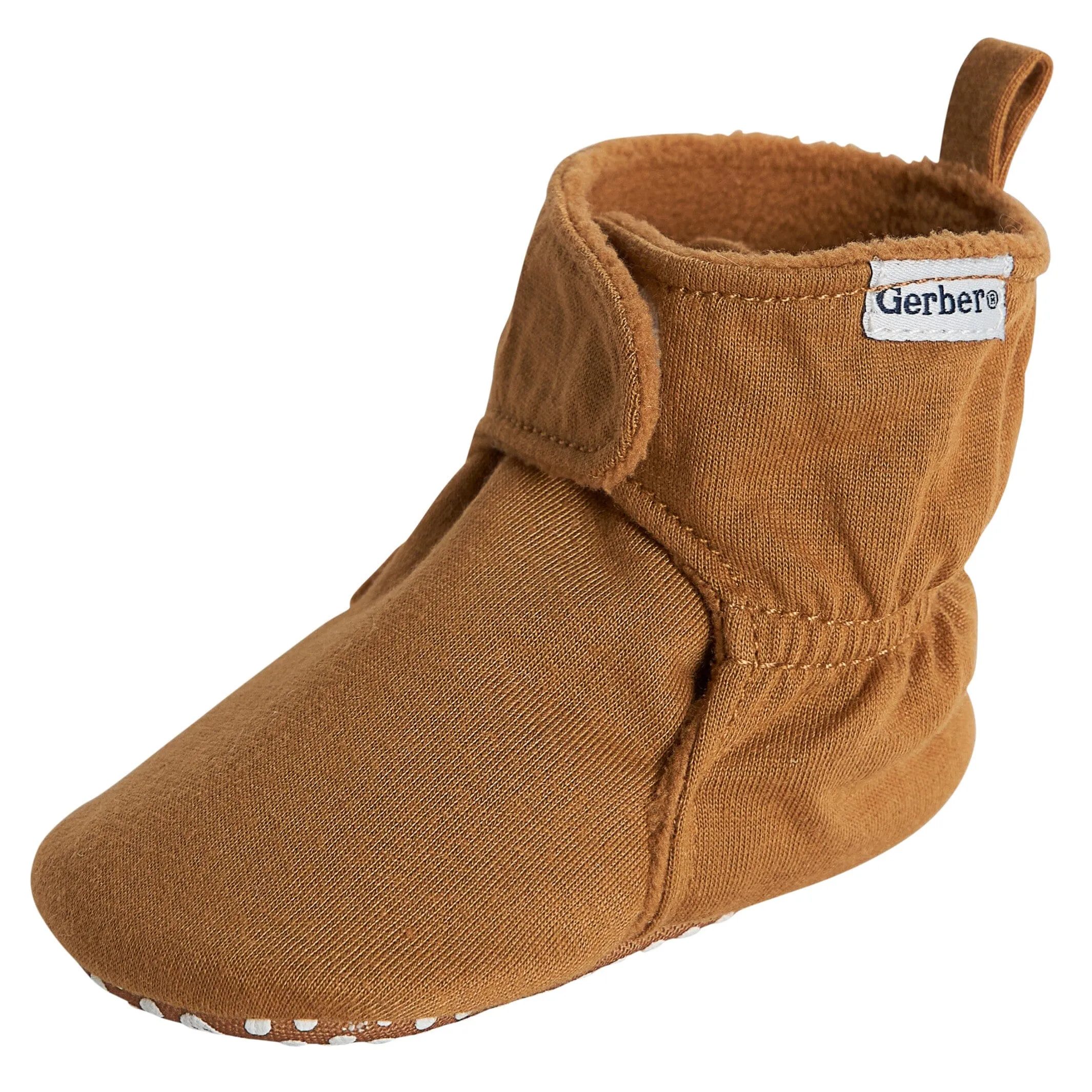 Baby Neutral Brown Soft Booties Gerber Childrenswea
