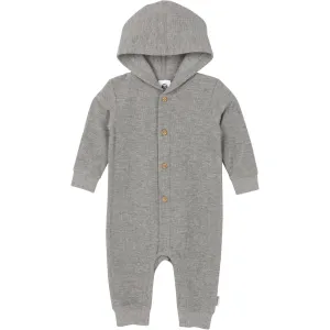 Baby Neutral Grey Heather Hooded Romper Gerber Childrenswea