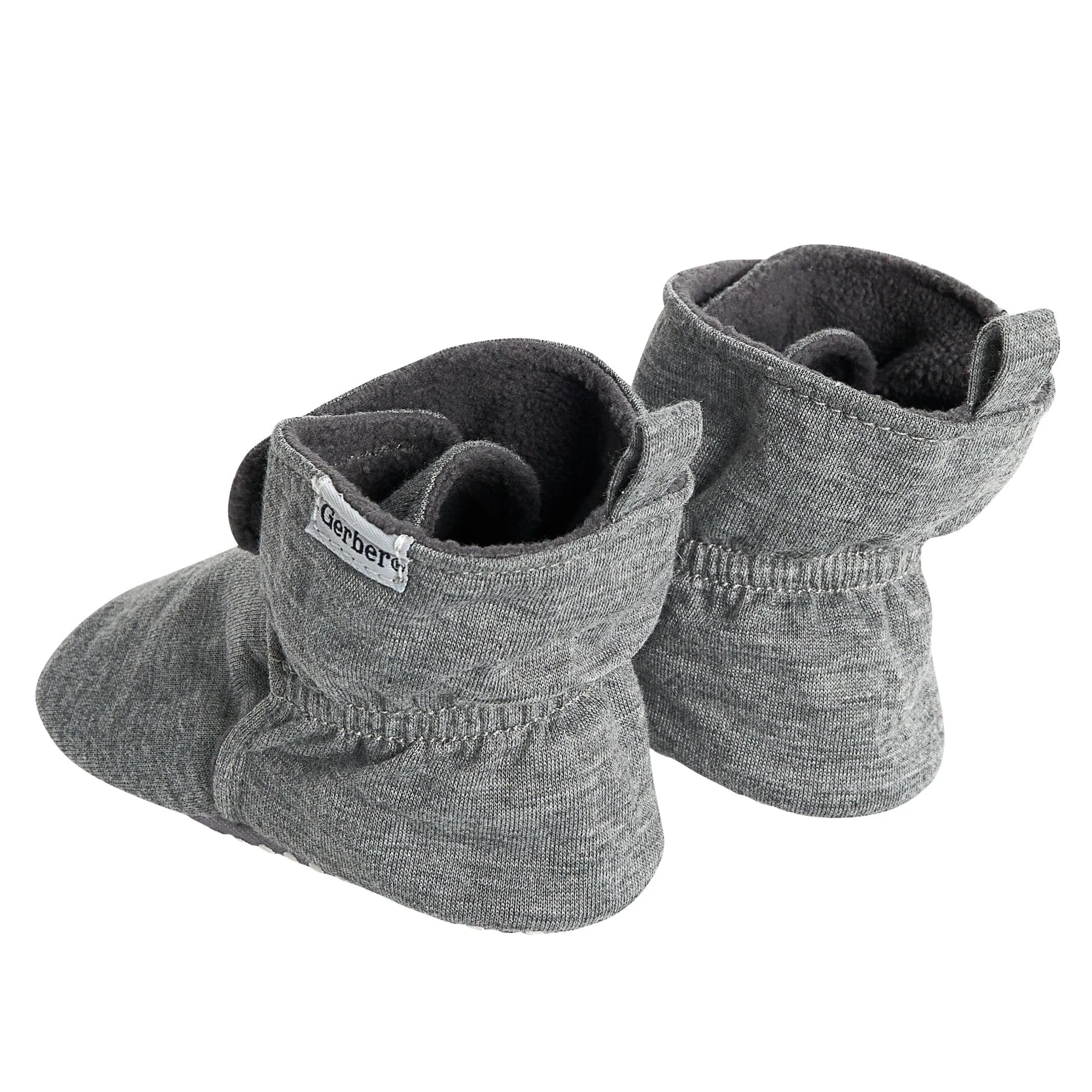 Baby Neutral Heather Gray Soft Booties Gerber Childrenswea