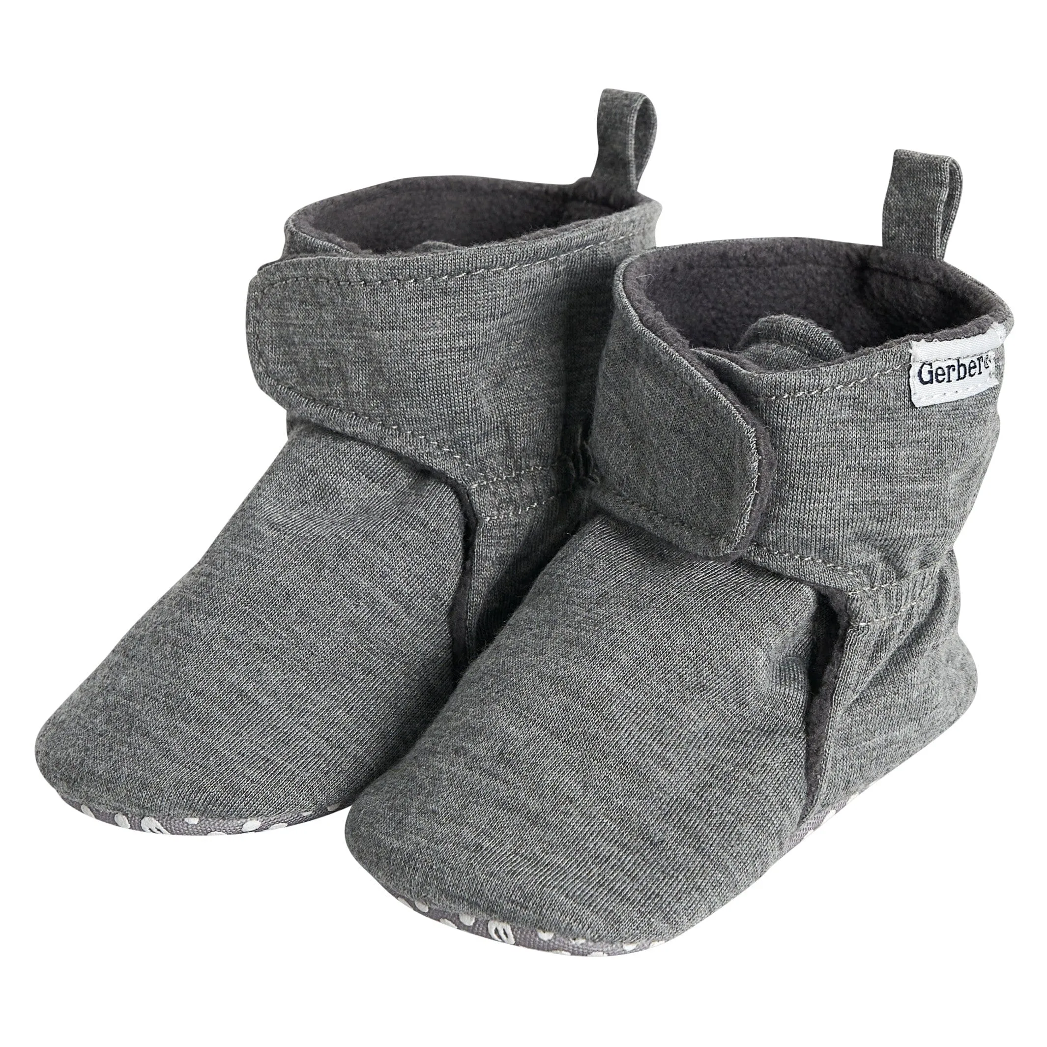 Baby Neutral Heather Gray Soft Booties Gerber Childrenswea