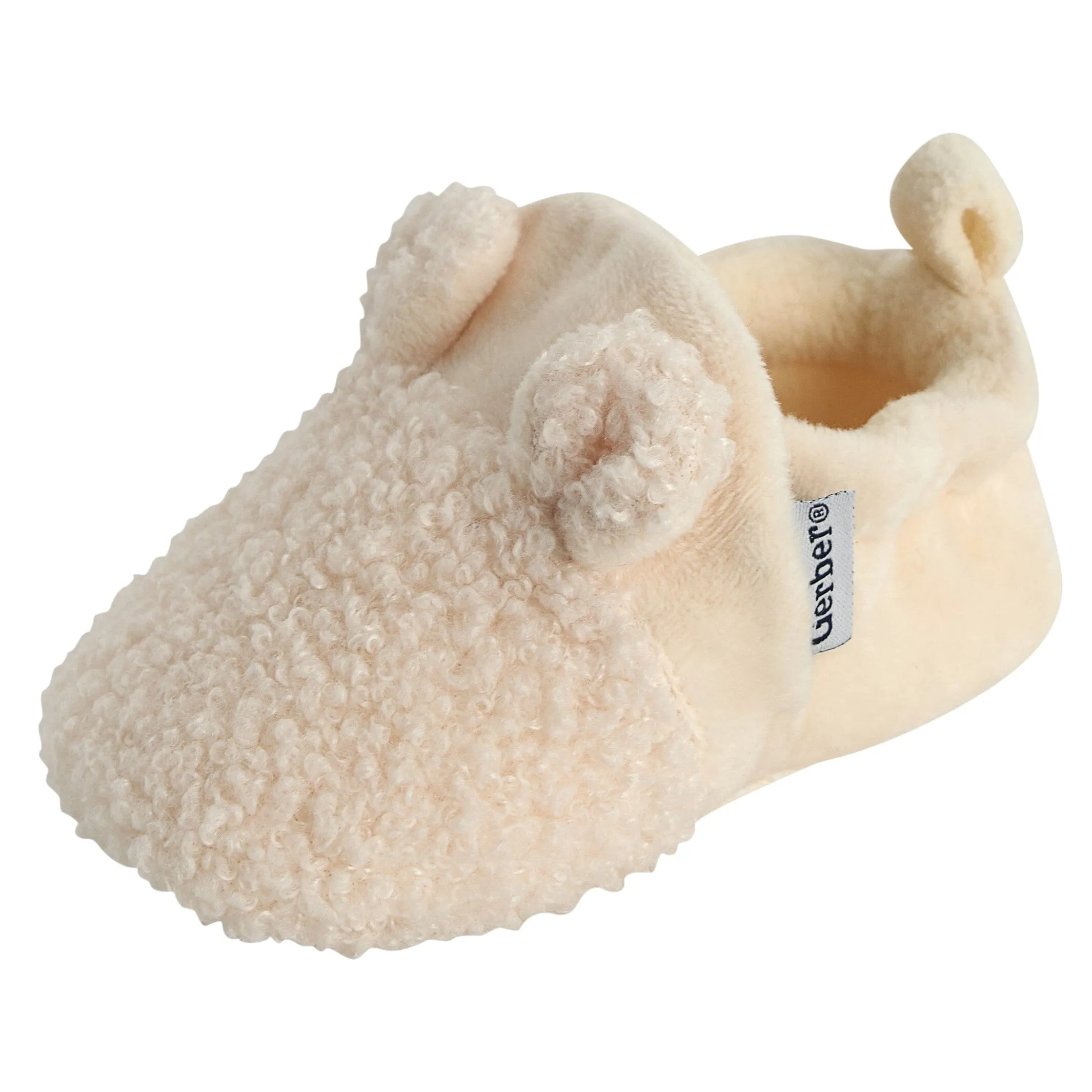 Baby Neutral Ivory Sherpa Booties Gerber Childrenswea
