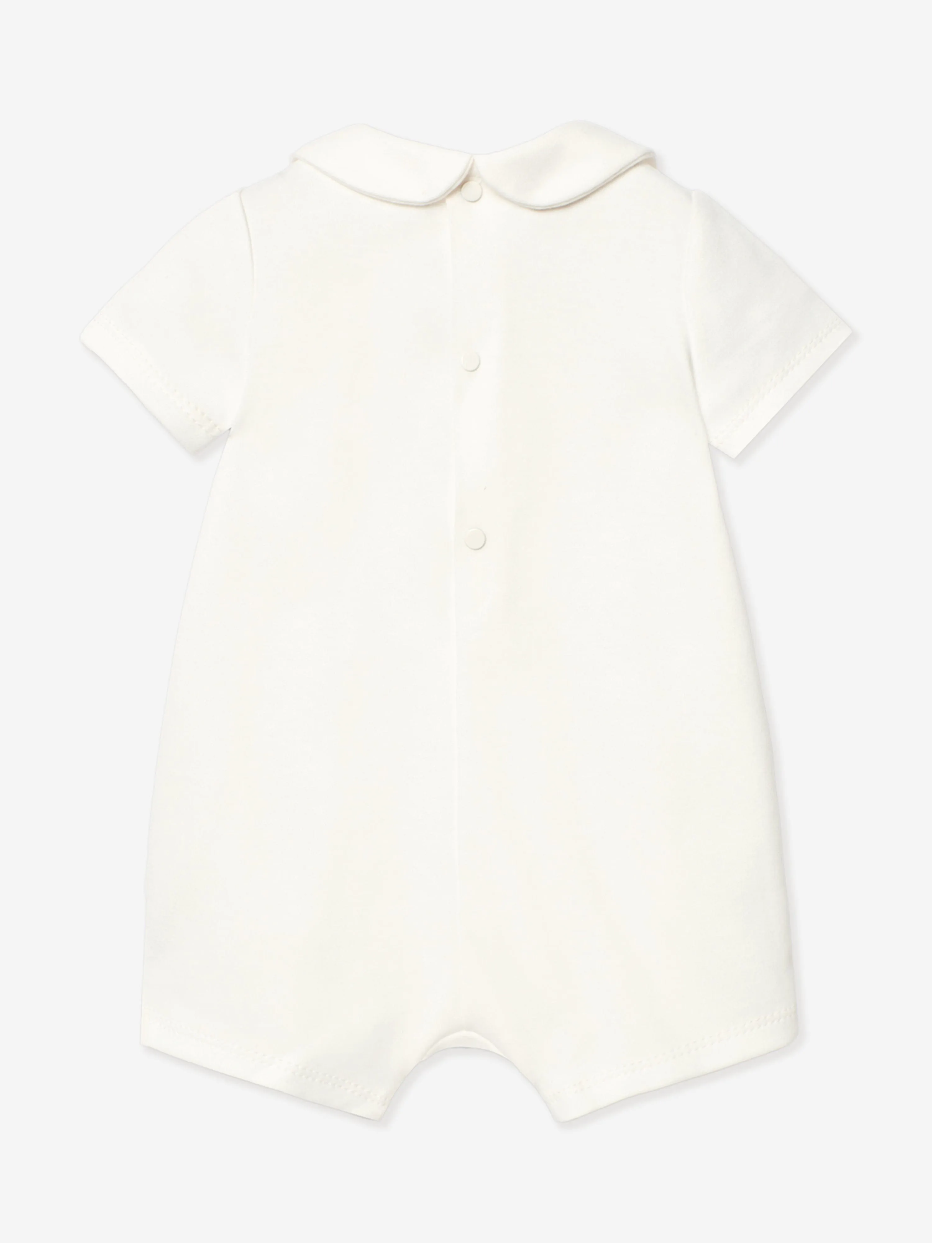 Baby Smocked Romper in Ivory