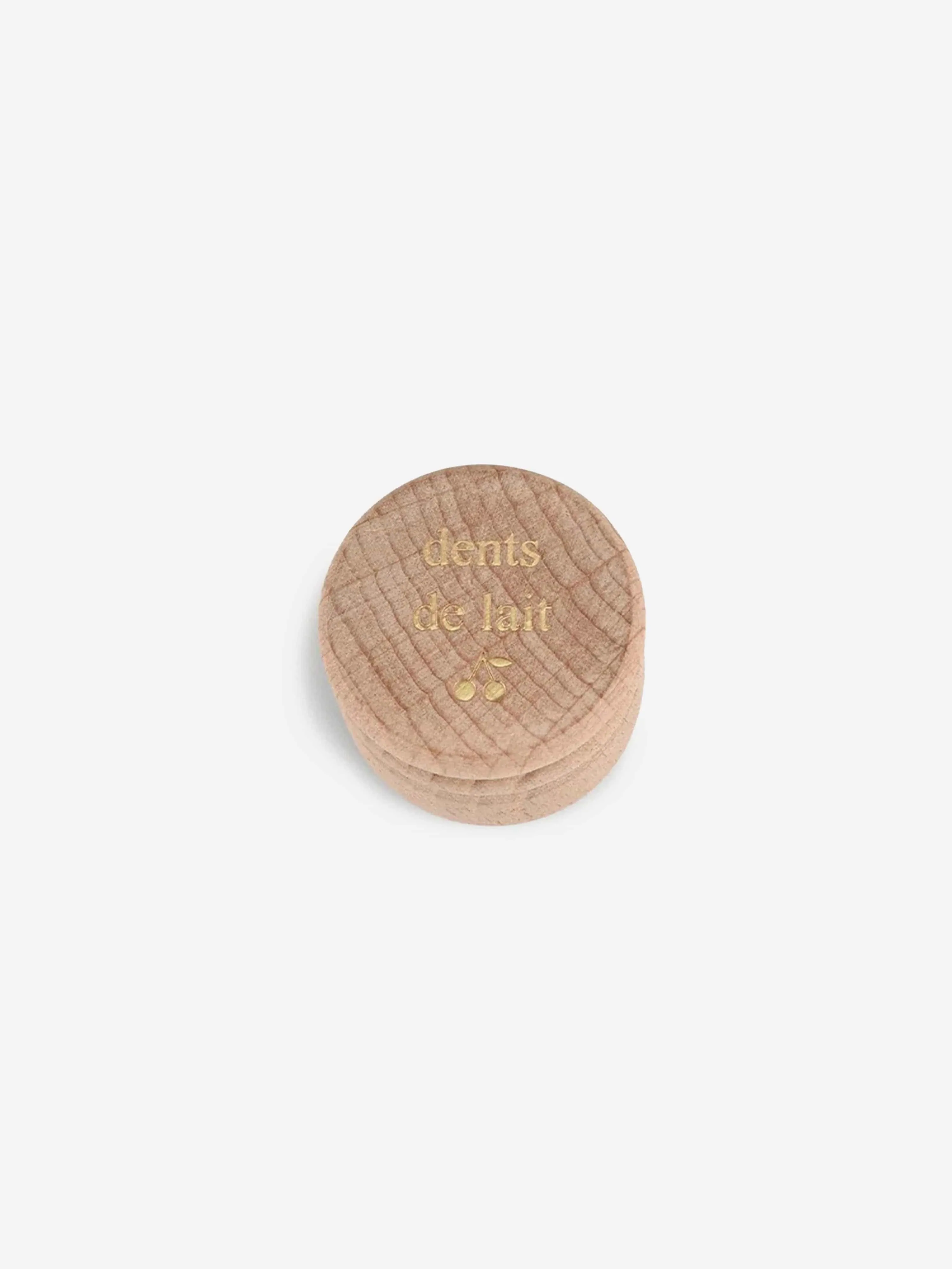 Baby Wooden Milk Teeth Box in Beige (3cm)