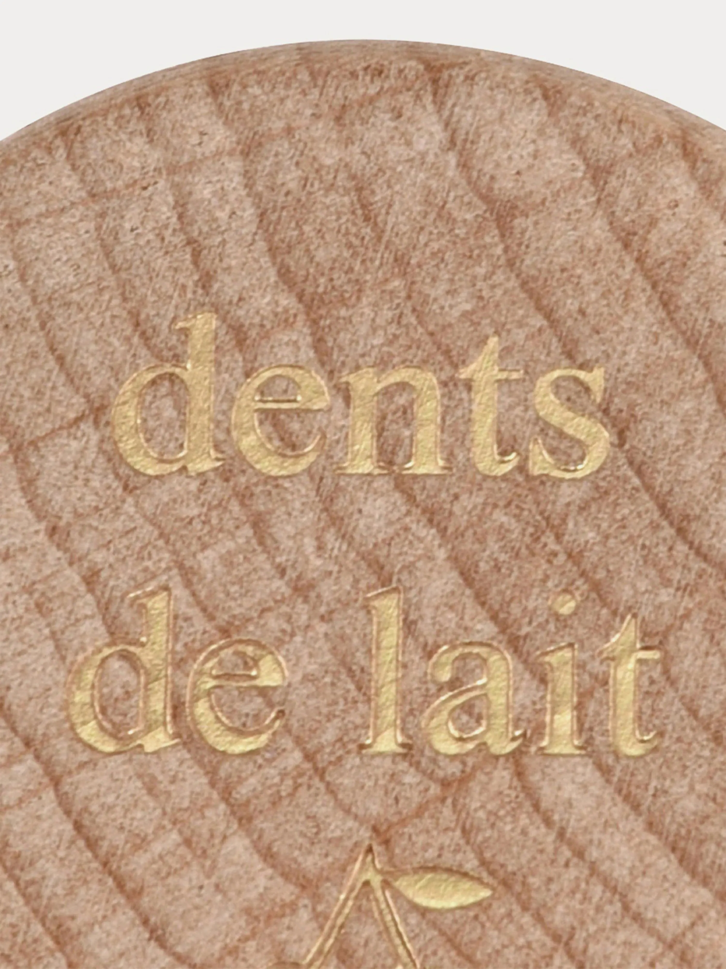 Baby Wooden Milk Teeth Box in Beige (3cm)