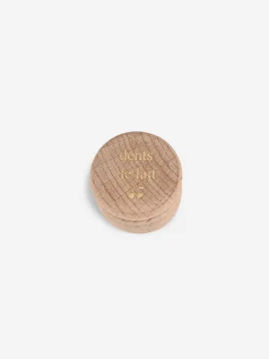 Baby Wooden Milk Teeth Box in Beige (3cm)