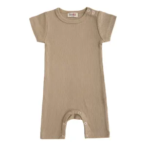 Beige Khaki Modal Romper