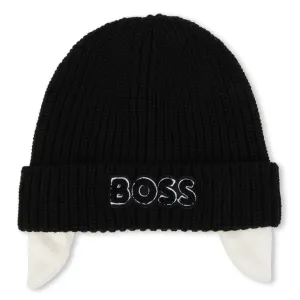 Black Logo Knitted Hat
