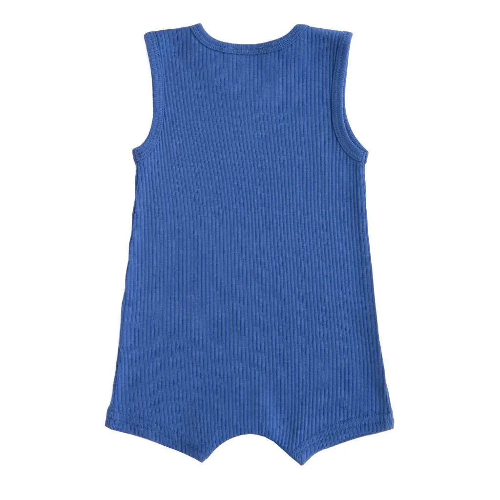 Blue Sleeveless Modal Shortie