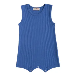 Blue Sleeveless Modal Shortie