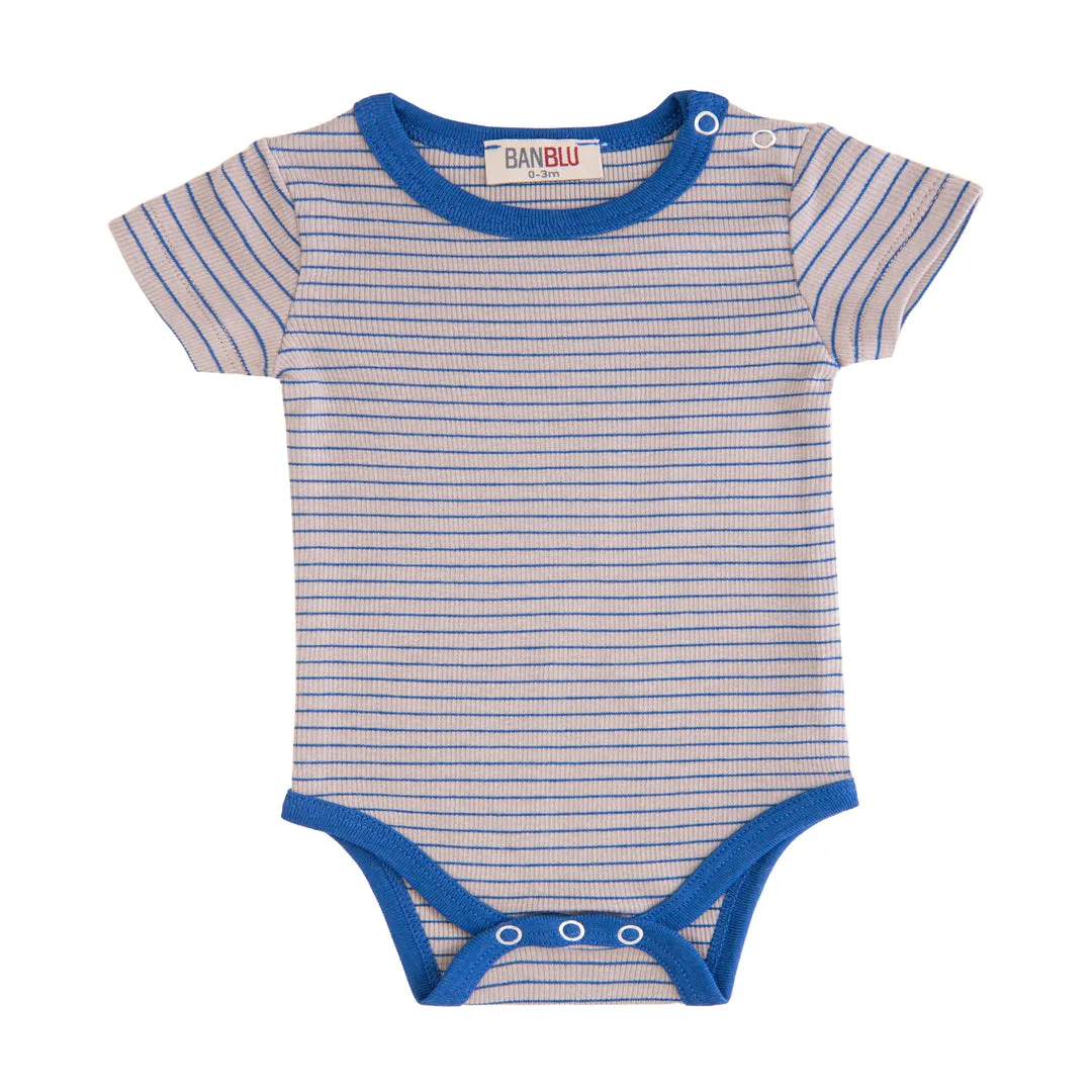 Blue Striped Modal Bodysuit