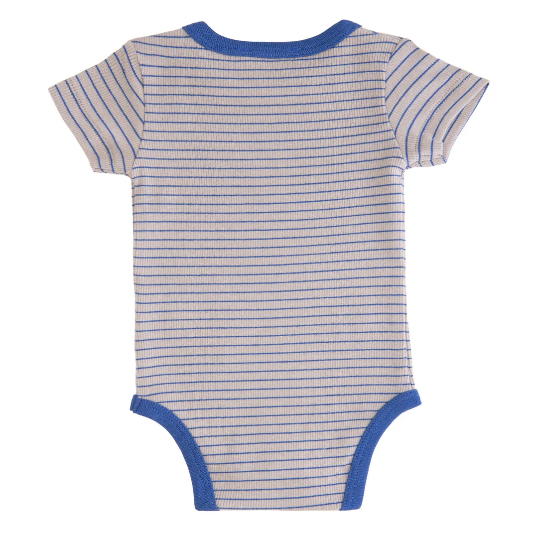 Blue Striped Modal Bodysuit