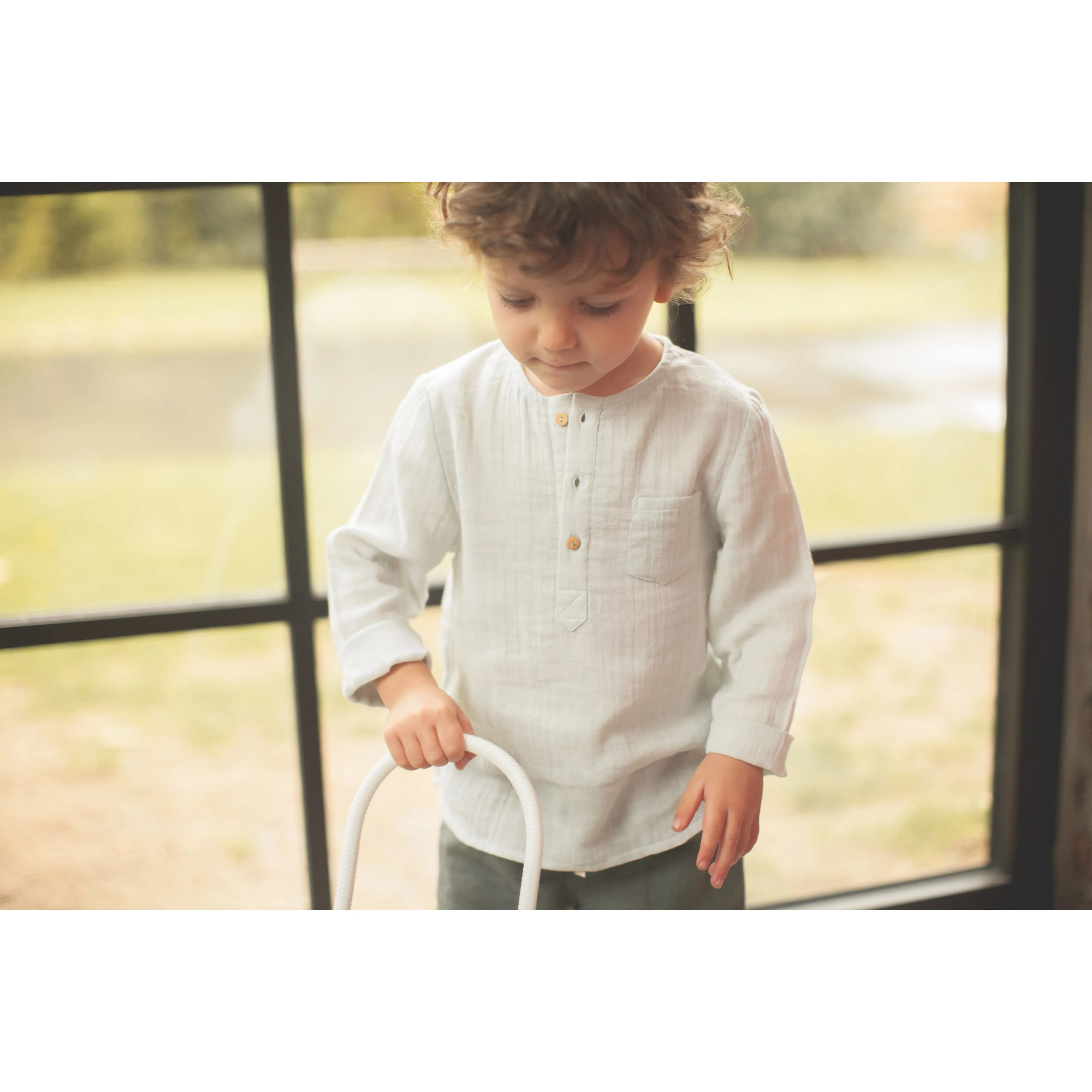 Bonheur du Jour Paris Baby Boy Boys Shirt Ice Blue